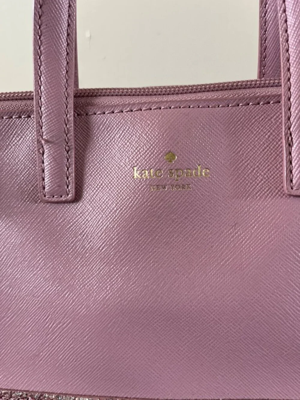Kate Spade Pink New York Ina Greta Crossbody Purse With Matching Wallet Glitter